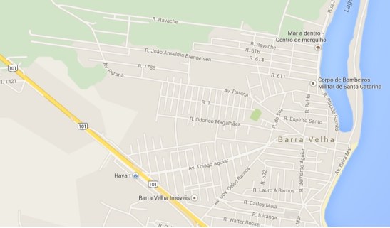 mapa barra velha