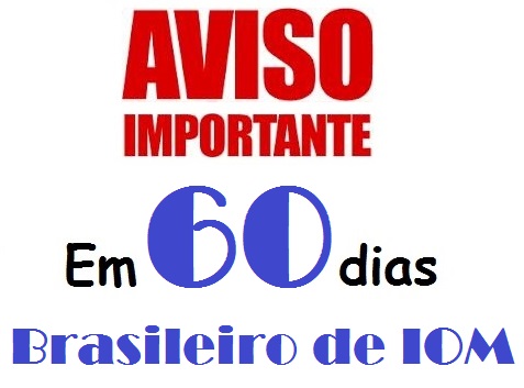placa de aviso importante 60 dias IOM