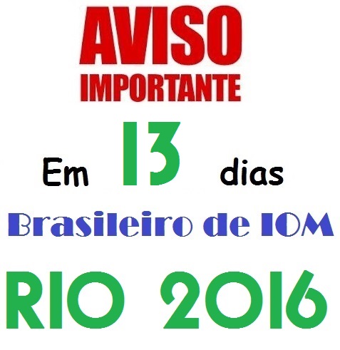 placa de aviso importante 13 dias IOM